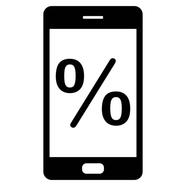 Percentuale Smartphone Come Illustrazione Vettoriale — Vettoriale Stock