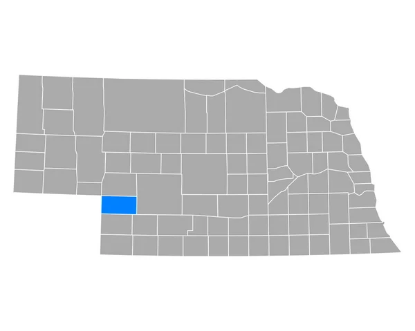 Mapa Perkinsa Nebrasce — Wektor stockowy