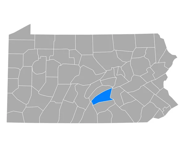 Kaart Van Perry Pennsylvania — Stockvector