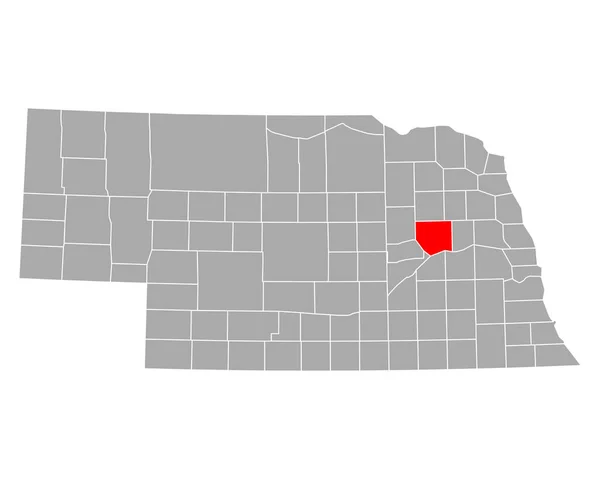 Mapa Platte Nebraska — Archivo Imágenes Vectoriales