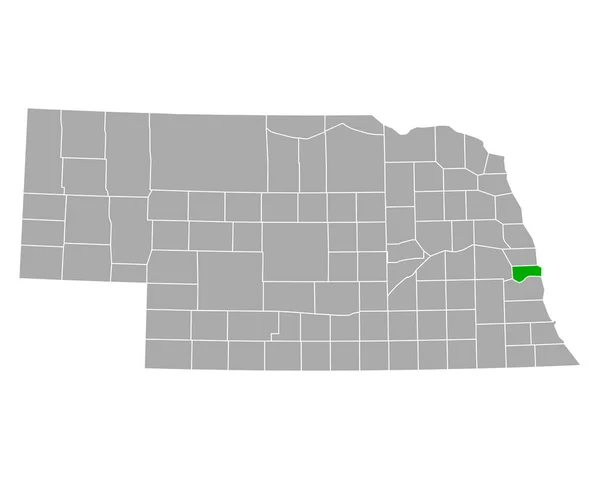 Kaart Van Sarpy Nebraska — Stockvector