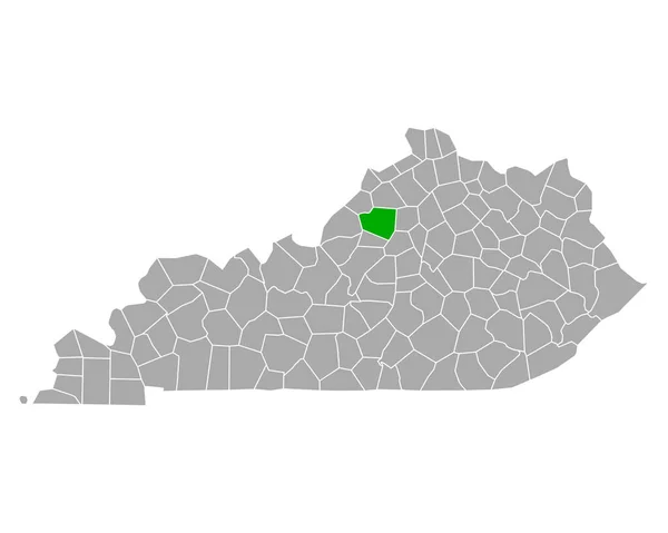 Mapa Shelby Kentucky — Archivo Imágenes Vectoriales