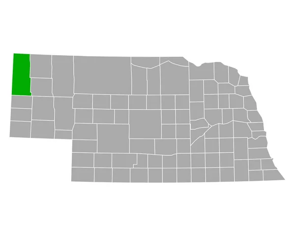 Mapa Sioux Nebraska — Vector de stock