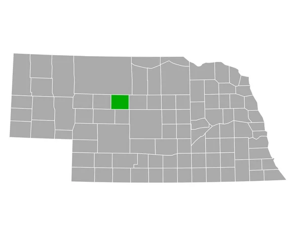 Kaart Van Thomas Nebraska — Stockvector