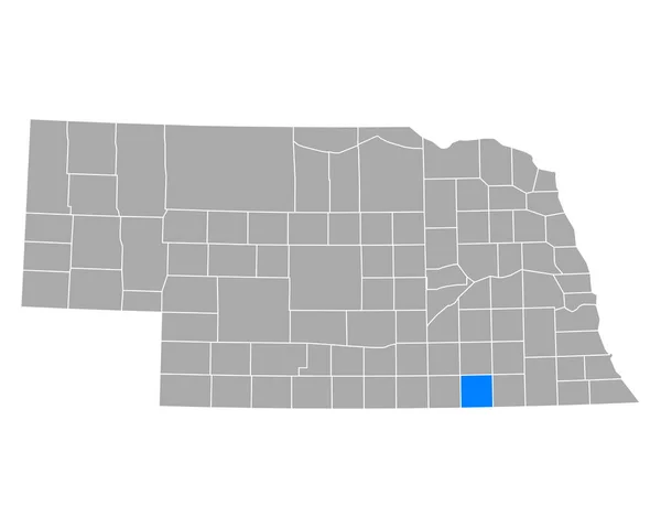 Mapa Thayer Nebraska — Archivo Imágenes Vectoriales