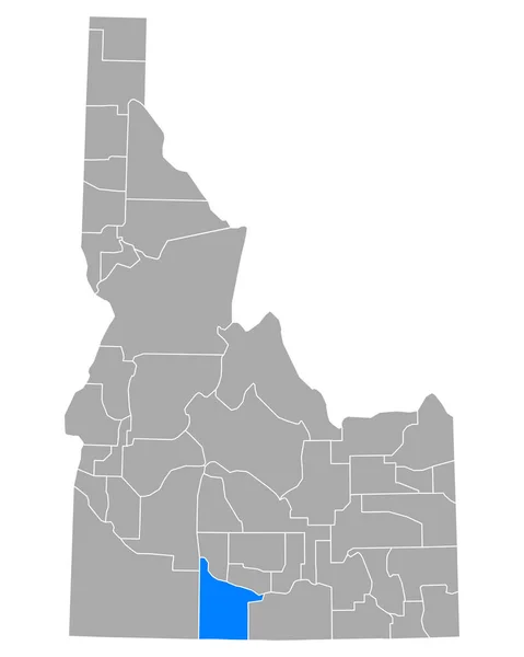 Carte Chutes Twin Idaho — Image vectorielle