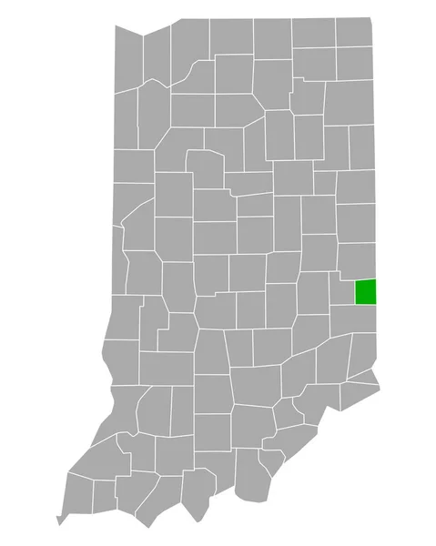 Karte Von Union Indiana — Stockvektor