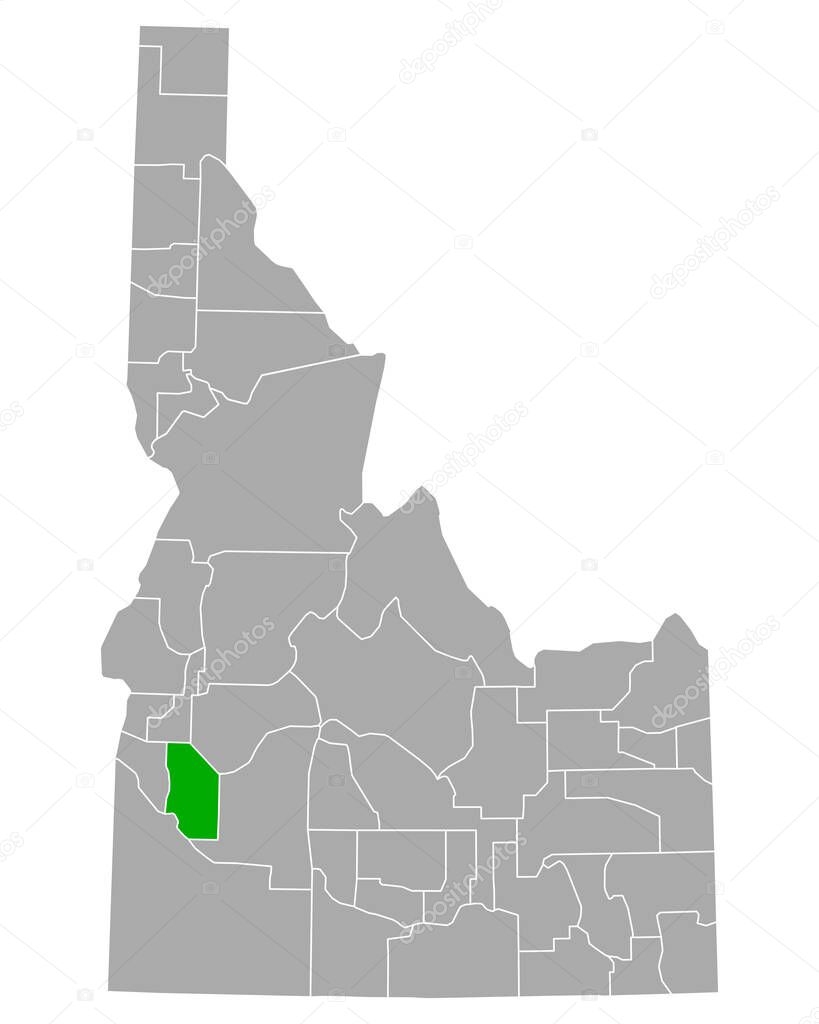 Map of Ada in Idaho