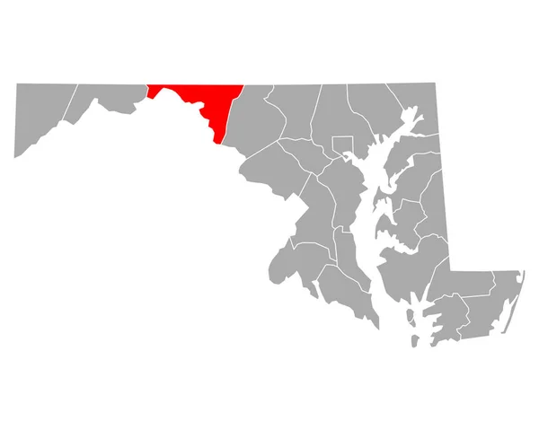 Mapa Waszyngtonu Maryland — Wektor stockowy