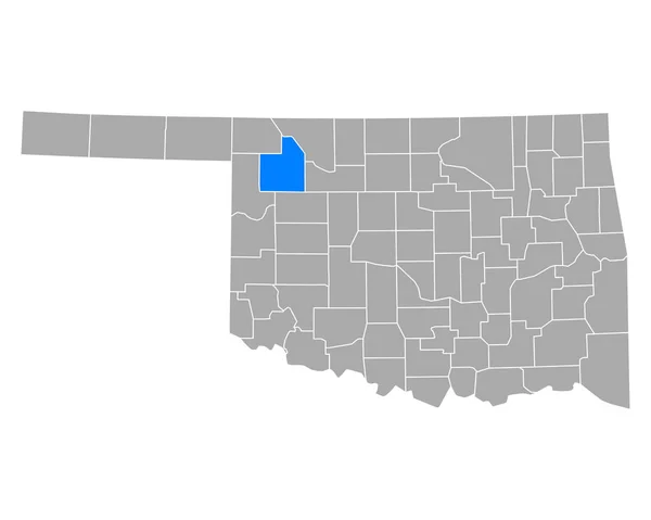 Mapa Woodwardu Oklahomě — Stockový vektor