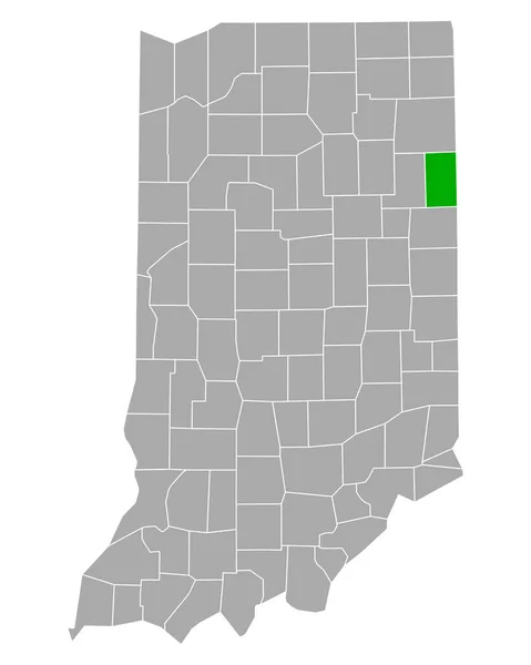 Mappa Adams Indiana — Vettoriale Stock