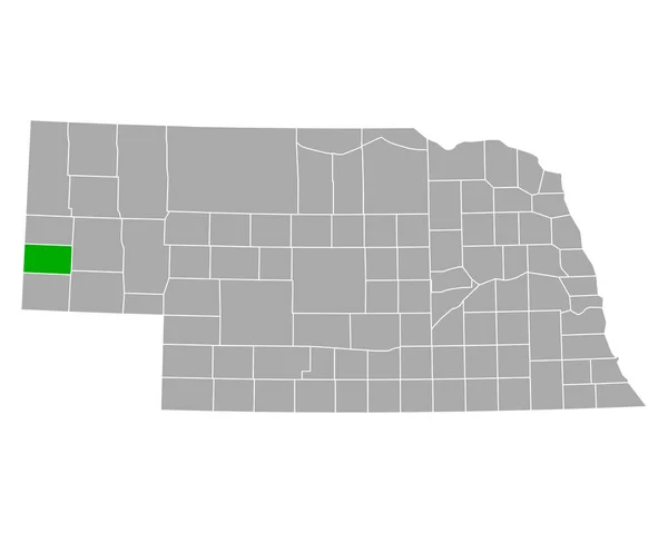 Nebraska Daki Bayrak Haritası — Stok Vektör