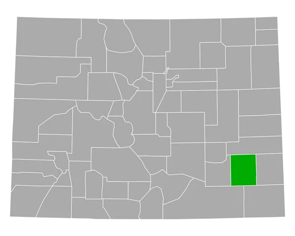 Mappa Bent Colorado — Vettoriale Stock