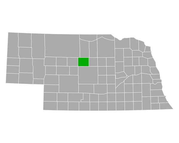 Mapa Blaine Nebrasce — Stockový vektor