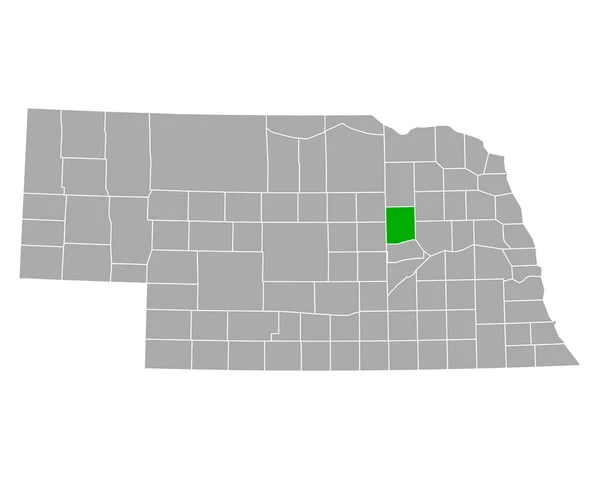 Nebraska Daki Boone Haritası — Stok Vektör