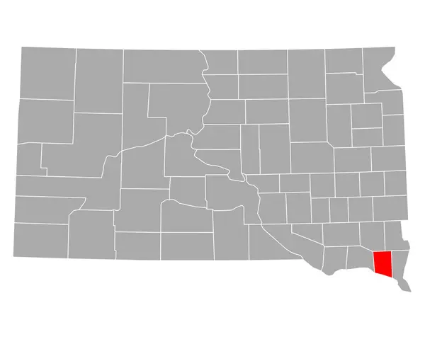 Mapa Clay Dakota Del Sur — Archivo Imágenes Vectoriales