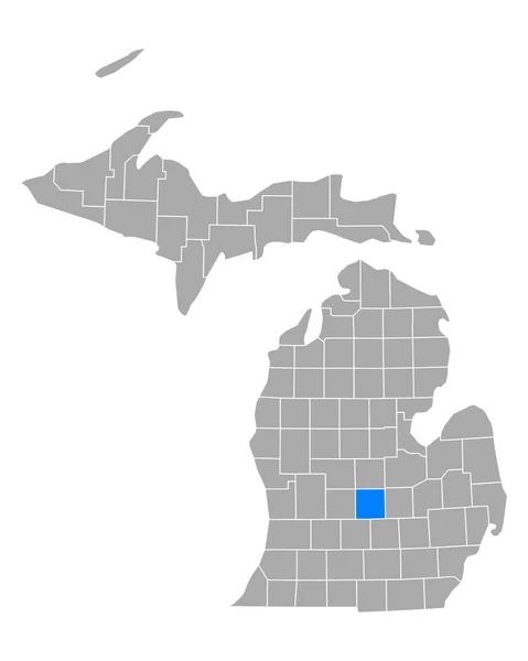 Mapa Clínicas Odontológicas Michigan — Vetor de Stock