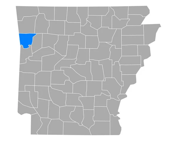 Mapa Crawford Arkansas —  Vetores de Stock