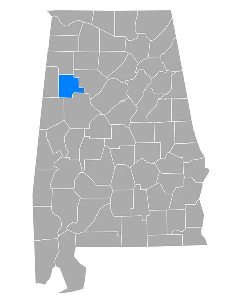 Map Fayette Alabama — Stock Vector