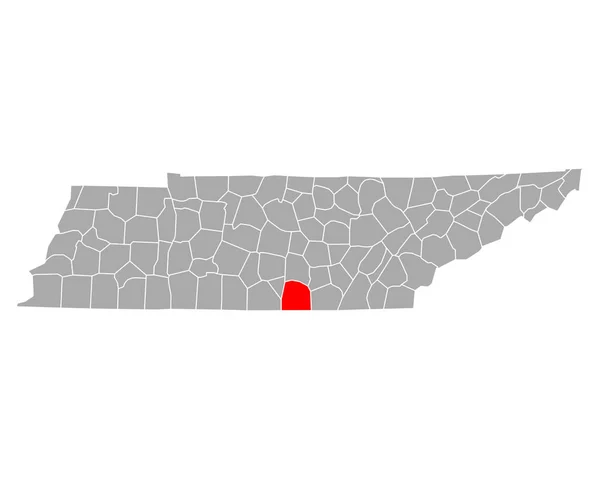 Mapa Agências Alfandegárias Tennessee —  Vetores de Stock