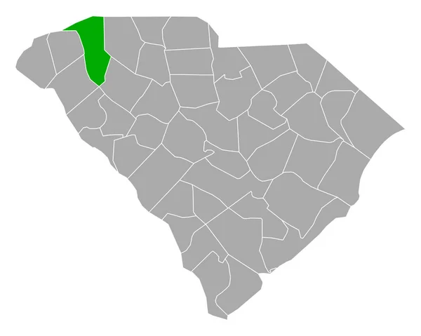 Karte Von Greenville South Carolina — Stockvektor