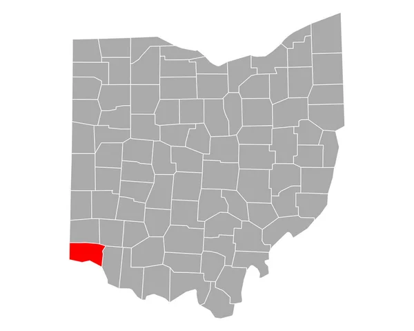 俄亥俄州汉密尔顿地图 — 图库矢量图片