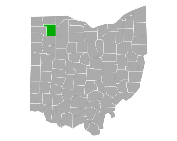 Mappa Henry Ohio — Vettoriale Stock