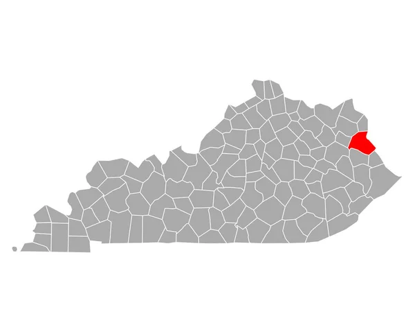 Mapa Advogados Kentucky —  Vetores de Stock