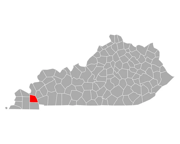 Carte Marshall Kentucky — Image vectorielle