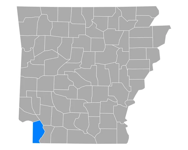アーカンソー州のミラーの地図 — ストックベクタ
