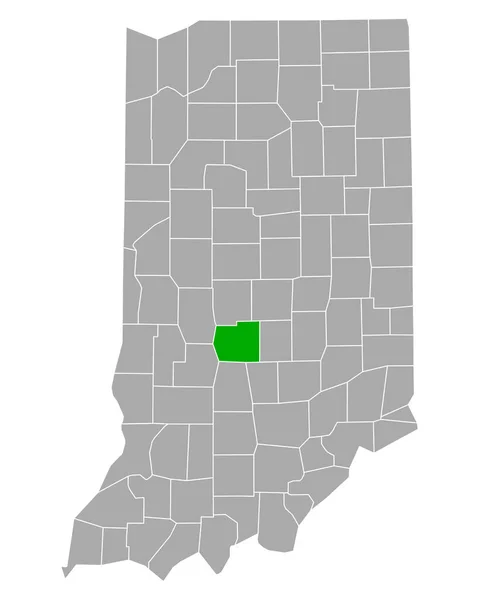 Mapa Morgan Indiana — Vector de stock
