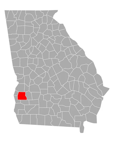 ジョージア州のランドルフ地図 — ストックベクタ