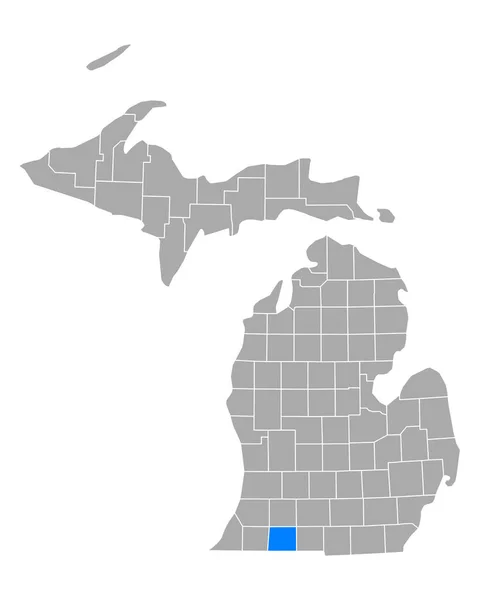 Mapa Josefa Michiganu — Stockový vektor