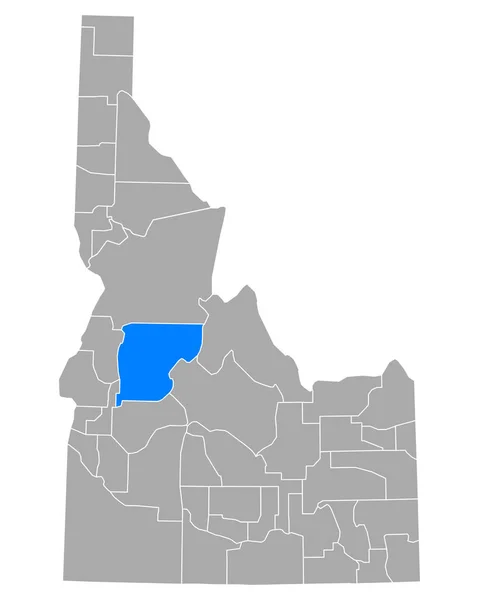 Kaart Van Vallei Idaho — Stockvector