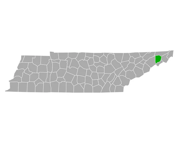 Mappa Washington Tennessee — Vettoriale Stock