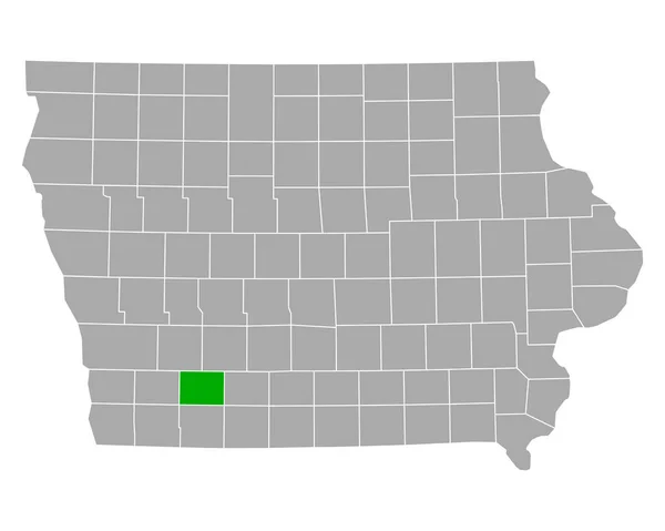 Mapa Adamów Iowa — Wektor stockowy