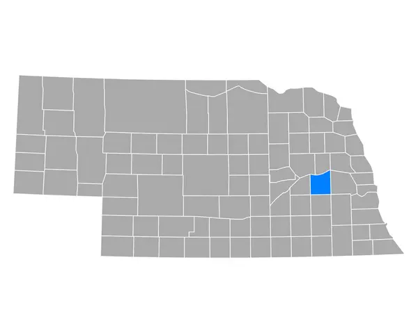 Mapa Açougues Nebraska —  Vetores de Stock