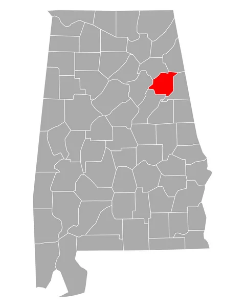 Map Calhoun Alabama — Stock Vector