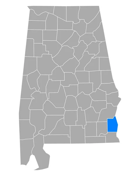 Mapa Henryka Alabama — Wektor stockowy