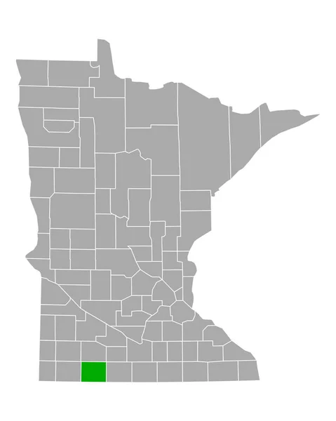 Carte Jackson Dans Minnesota — Image vectorielle