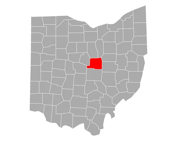 Mapa Knoxa Ohio — Wektor stockowy