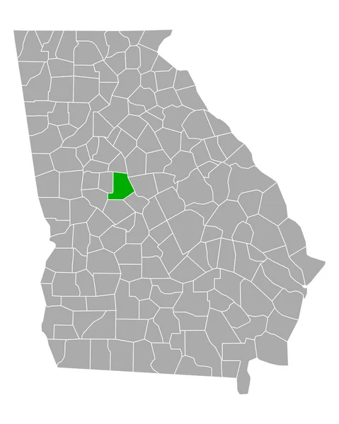 ジョージア州のモンロー市地図 — ストックベクタ
