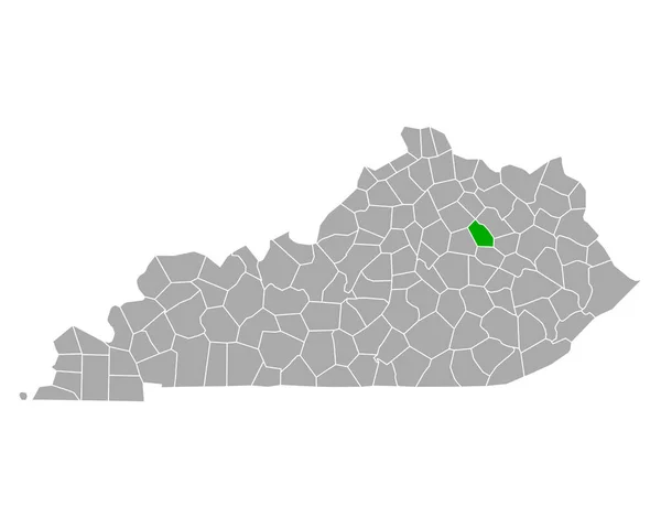 Mapa Montgomery Kentucky — Stockový vektor