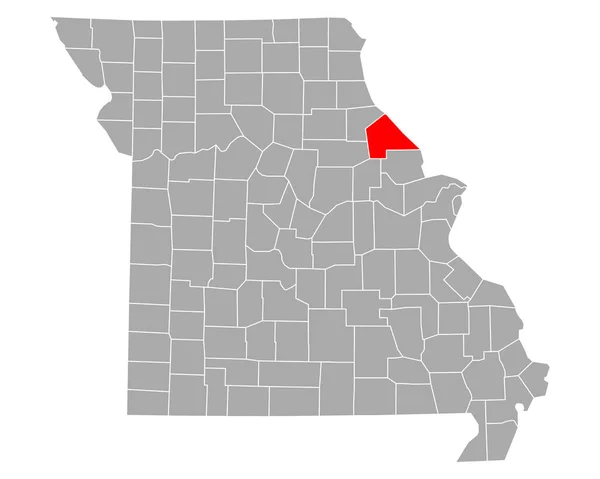 Pike Térképe Missouriban — Stock Vector