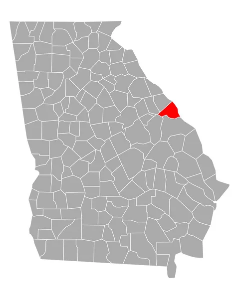 Mappa Richmond Georgia — Vettoriale Stock