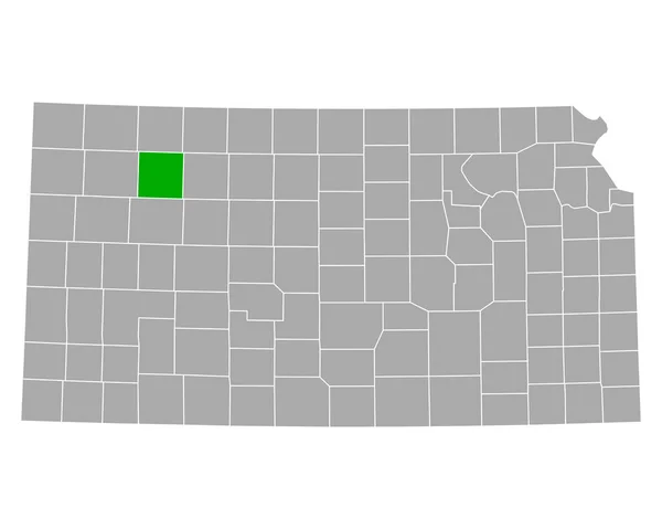 Mappa Sheridan Kansas — Vettoriale Stock