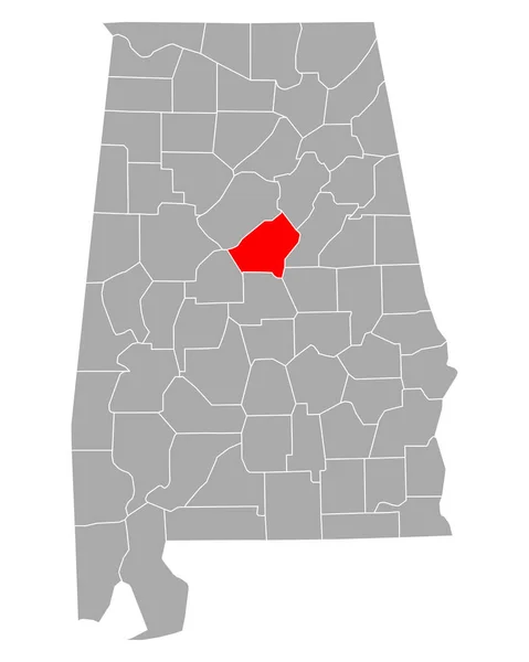 Mapa Shelby Alabamě — Stockový vektor