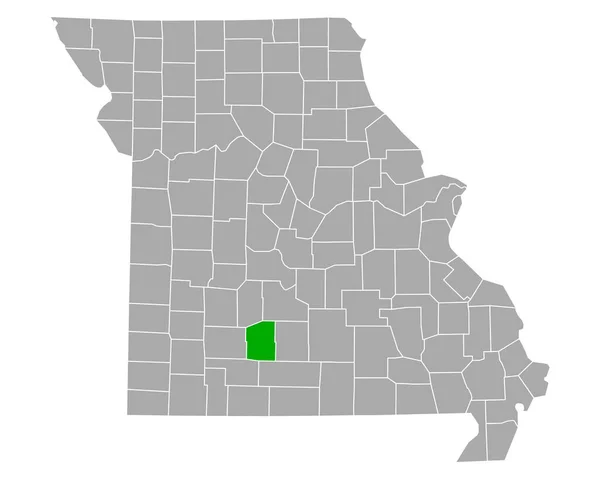 Webster Térképe Missouri Helységben — Stock Vector