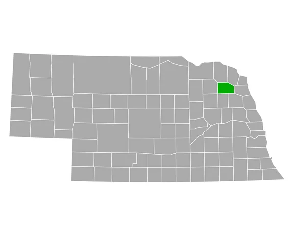 Mapa Wayne Nebraska — Vector de stock