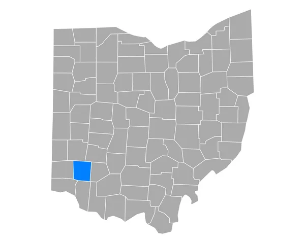 俄亥俄州沃伦地图 — 图库矢量图片